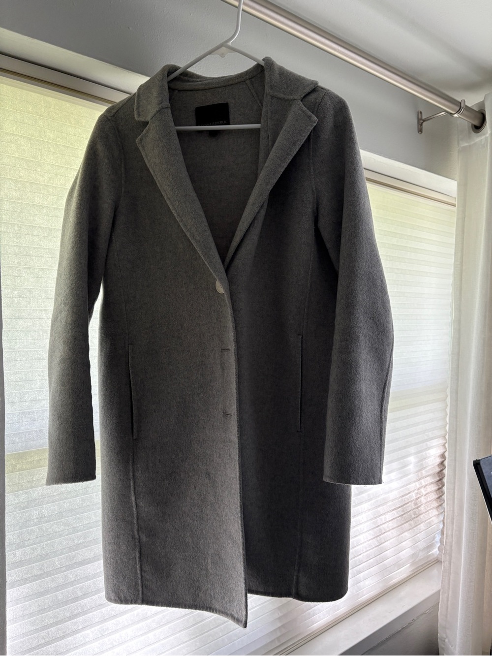 Banana Republic Light Gray Long Jacket